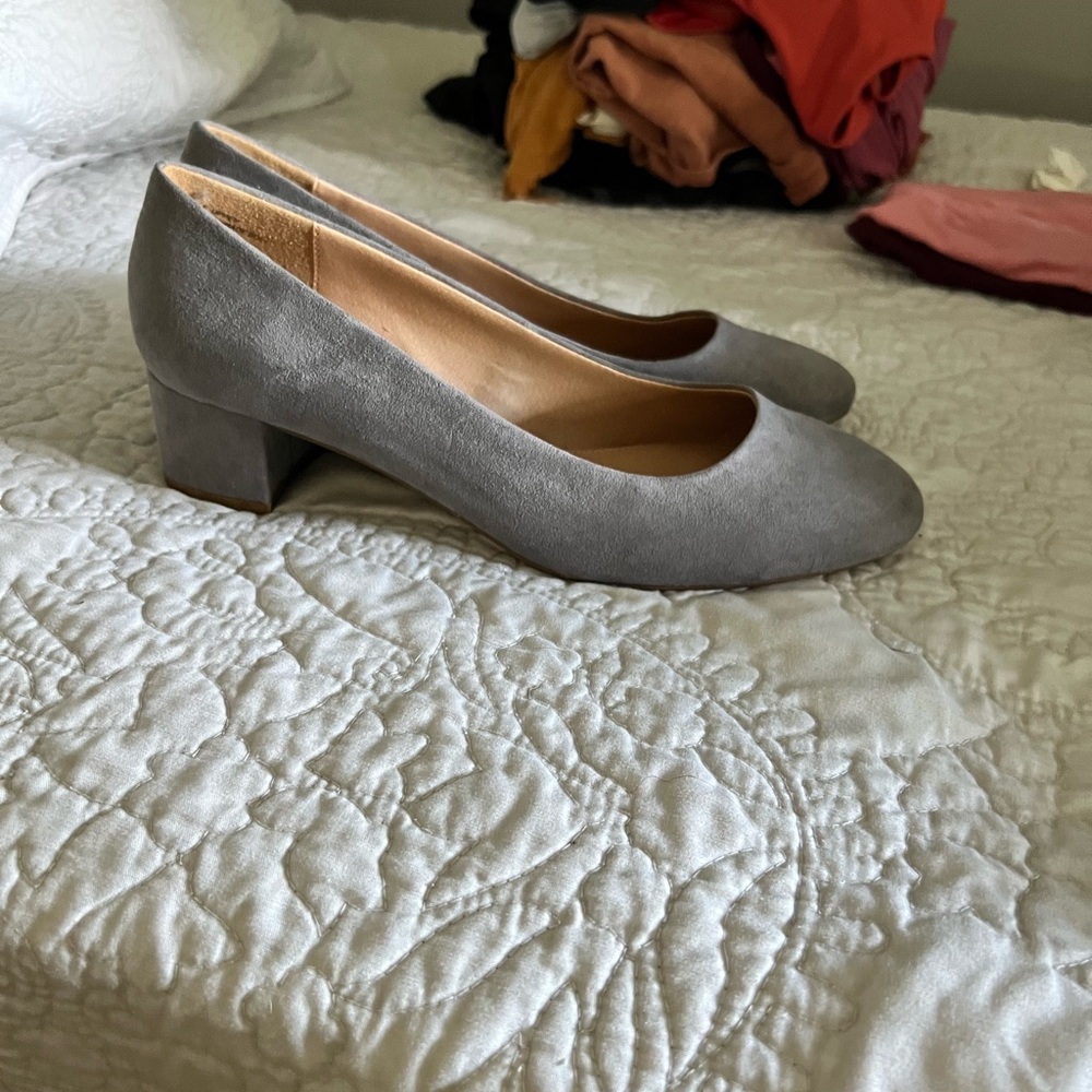 LOFT Suede Block Heels